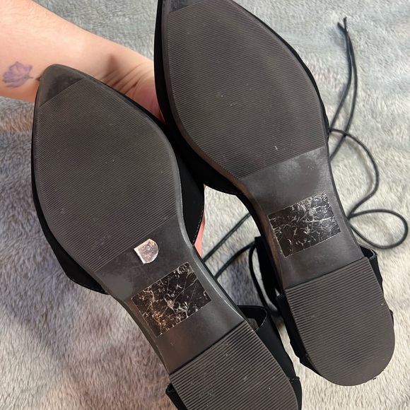 Black Pointed Flat, with Ankle Support - Picture 6 of 6